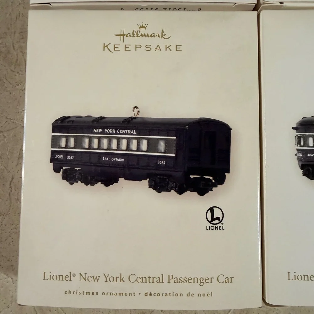 Hallmark Keepsake Lionel Train Ornament Lot of 4 Union Pacific Freedom Train NYC